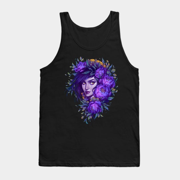 Purple Witch Tank Top by Dimary